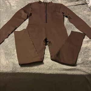 Elegant Brown OQQ Women's Jumpsuit